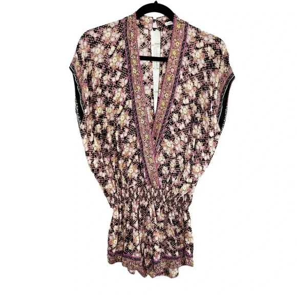 Poupette St. Barth Multicolor Floral Amora Romper Women's Size XS - Picture 2 of 11